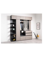 Шкаф – пенал «Сейдиль 16.367.01», 420×573×2052 мм, цвет антрацит/веллюто капучино - фото 122244926