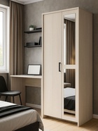 Шкаф двухстворчатый Taika, 701×500×2094 мм, цвет ясень анкор светлый  (артикул 10997985)  большой выбор товаров оптом и в розницу по низким ценам с доставкой