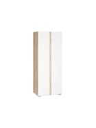 Шкаф двухстворчатый «Алетра», 800×570×2000 мм, цвет дуб крафт серый/белый глянцевый - фото 122244937