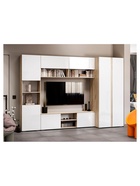 Шкаф двухстворчатый «Алетра», 800×570×2000 мм, цвет дуб крафт серый/белый глянцевый - фото 122244940