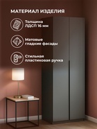 Шкаф двухстворчатый «Даиго», 801×506×2216 мм, цвет графит серый - фото 122244975