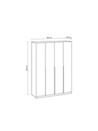 Шкаф четырёхстворчатый «Даиго», 1601×506×2216 мм, цвет белый текстурный - фото 122244999