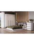 Шкаф четырёхстворчатый «Даиго», 1601×506×2216 мм, цвет белый текстурный - фото 122245004