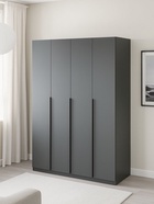Шкаф четырёхстворчатый «Даиго», 1601×506×2216 мм, цвет графит серый - фото 122245010