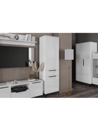 Шкаф – пенал «Иадама», 550×403×1960 мм, цвет белый/белый глянцевый - фото 122245021