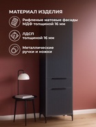 Шкаф – пенал «Иадама», 550×403×1960 мм, цвет графит/графит софт - фото 122245026