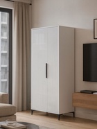 Шкаф двухстворчатый «Иадама», 802×543×1960 мм, цвет белый/белый глянцевый - фото 122245040