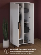 Шкаф двухстворчатый «Иадама», 802×543×1960 мм, цвет белый/белый глянцевый - фото 122245038