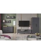 Шкаф двухстворчатый «Иадама», 802×543×1960 мм, цвет графит/графит софт - фото 122245054