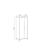 Шкаф двухстворчатый «Иадама», 802×543×1960 мм, цвет графит/графит софт - фото 122245045