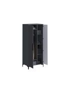 Шкаф двухстворчатый «Иадама», 802×543×1960 мм, цвет графит/графит софт - фото 122245046