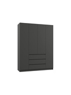 Шкаф четырёхстворчатый «Мадера», 1600×500×2100 мм, цвет графит - фото 122245067