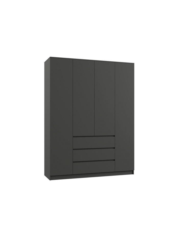 Шкаф четырёхстворчатый «Мадера», 1600×500×2100 мм, цвет графит