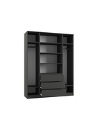 Шкаф четырёхстворчатый «Мадера», 1600×500×2100 мм, цвет графит - фото 122245069