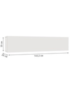 Шкаф навесной «Модена», 1432×260×350 мм, цвет белый  (артикул 10998012)  большой выбор товаров оптом и в розницу по низким ценам с доставкой