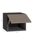 Шкаф навесной «Сейдиль 16.314.04», 420×413×348 мм, цвет антрацит/веллюто капучино  (артикул 10998016)  большой выбор товаров оптом и в розницу по низким ценам с доставкой