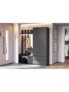 Шкаф двухстворчатый «Сибити», 801×462×2052 мм, цвет графит серый - фото 122245111