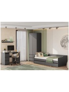 Шкаф двухстворчатый «Сибити», 801×462×2052 мм, цвет графит серый - фото 122245112