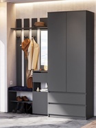 Шкаф двухстворчатый «Сибити», 801×462×2052 мм, цвет графит серый - фото 122245109