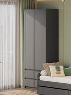 Шкаф двухстворчатый «Сибити», 801×462×2052 мм, цвет графит серый - фото 122245110