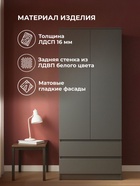 Шкаф двухстворчатый «Сибити», 801×462×2052 мм, цвет графит серый - фото 122245105