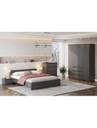 Шкаф четырёхстворчатый «Сибити», 1601×462×2052 мм, цвет графит серый  (артикул 10998027)  большой выбор товаров оптом и в розницу по низким ценам с доставкой