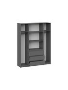 Шкаф четырёхстворчатый «Сибити», 1601×462×2052 мм, цвет графит серый  (артикул 10998027)  большой выбор товаров оптом и в розницу по низким ценам с доставкой