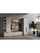 Шкаф двухстворчатый «Филеста», 664×484×1862 мм, цвет шиншилла серая - фото 122245172