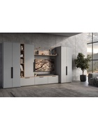 Шкаф двухстворчатый «Филеста», 664×484×1862 мм, цвет шиншилла серая - фото 122245174