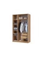 Шкаф трёхстворчатый «Широн», 1200×550×2000 мм, цвет графит серый/дуб крафт золото - фото 122245177