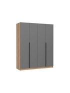 Шкаф четырёхстворчатый «Широн», 1600×550×2000 мм, цвет графит серый/дуб крафт золото - фото 122245193