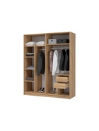 Шкаф четырёхстворчатый «Широн», 1600×550×2000 мм, цвет графит серый/дуб крафт золото - фото 122245199