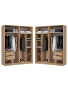 Шкаф четырёхстворчатый «Широн», 1600×550×2000 мм, цвет графит серый/дуб крафт золото - фото 122245200