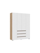 Шкаф четырёхстворчатый «Элла ШК 05», 1600×460×2080 мм, цвет белый/дуб крафт золото - фото 122245217