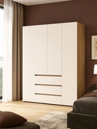 Шкаф четырёхстворчатый «Элла ШК 05», 1600×460×2080 мм, цвет белый/дуб крафт золото - фото 122245227