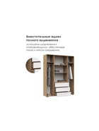 Шкаф четырёхстворчатый «Элла ШК 05», 1600×460×2080 мм, цвет белый/дуб крафт золото - фото 122245218