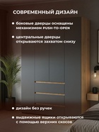 Шкаф четырёхстворчатый «Элла ШК 05», 1600×460×2080 мм, цвет серый графит/дуб крафт золото - фото 122245236