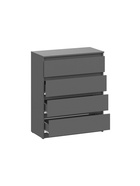 Комод напольный «Сибити», 801×390×978 мм, 4 ящика, цвет графит серый  (артикул 10998046)  большой выбор товаров оптом и в розницу по низким ценам с доставкой