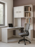 Стол компьютерный Эльброни левый белый - фото 121986627