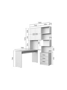 Стол компьютерный Эльброни левый белый - фото 121986637