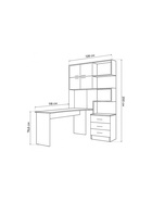 Стол компьютерный Эльброни левый белый - фото 121986628