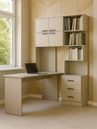 Стол компьютерный «Эльброни», левый, 1450×1280×2000 мм, цвет кашемир - фото 121986639