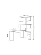 Стол компьютерный «Эльброни», левый, 1450×1280×2000 мм, цвет кашемир - фото 121986640