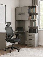 Стол компьютерный Эльброни левый шиншилла серая - фото 121986651