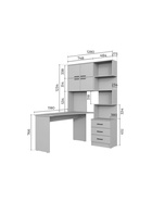 Стол компьютерный Эльброни левый шиншилла серая - фото 121986660