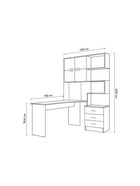 Стол компьютерный Эльброни левый шиншилла серая - фото 121986652