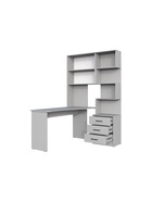 Стол компьютерный Эльброни левый шиншилла серая - фото 121986656