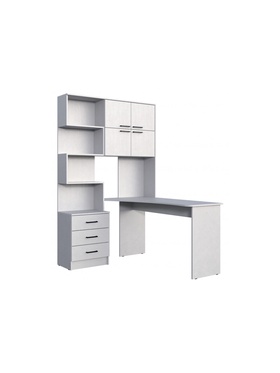 Стол компьютерный Эльброни правый белый