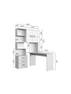 Стол компьютерный Эльброни правый белый - фото 121986672