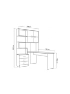 Стол компьютерный Эльброни правый белый - фото 121986663